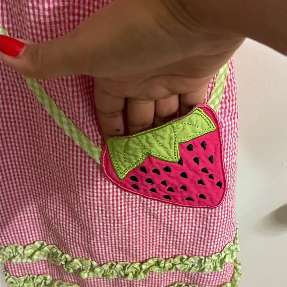 Blueberi Boulevard Pink and Green Kids Casual Dress in Sz 6
